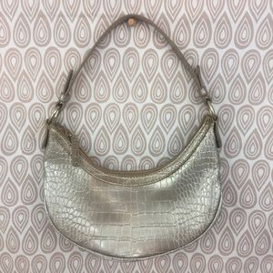 Nine West Beige Faux Leather Shoulder Bag Purse Z6